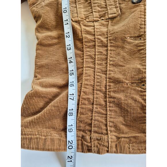 Kut From The Kloth Kyra Jacket Corduroy Size Med Junior Brown Button Pockets - Picture 9 of 10